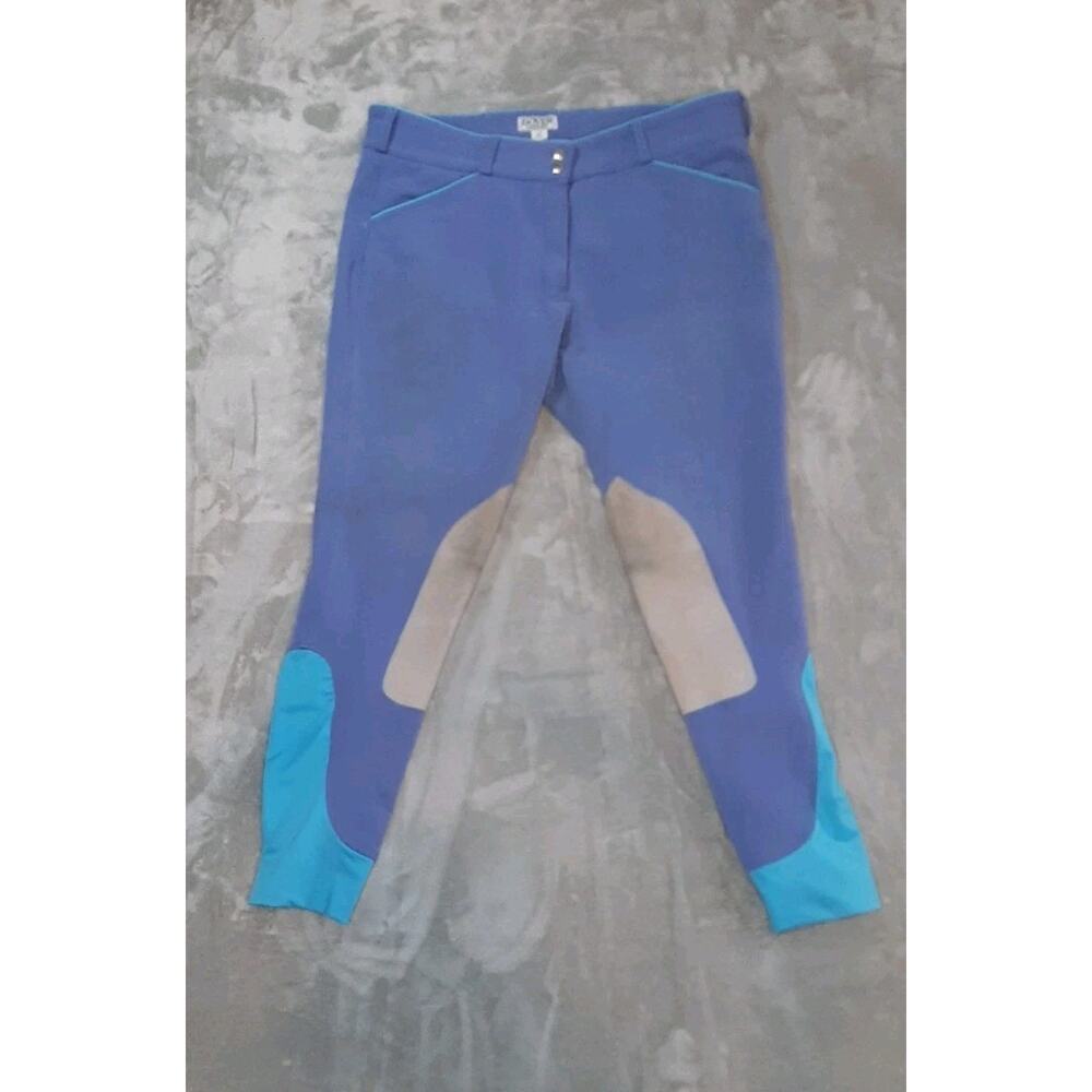Dover Saddlery Women’s sz 32 Riding Breeches Suede Knee Patch Light Blue